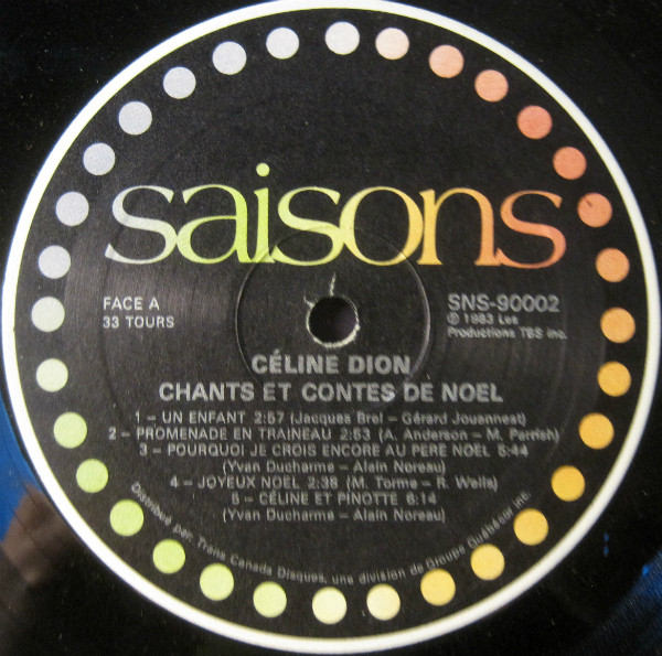 Celine Dion  Chants Et Contes De Noel : LP lp a